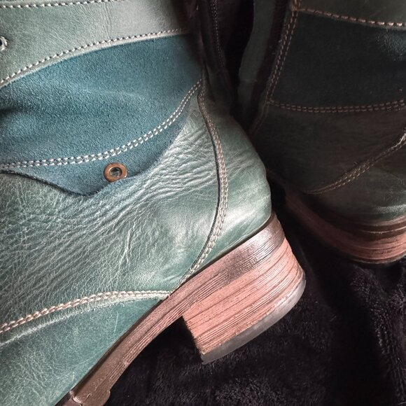 Dromedaris Kara Teal Colour Boots Size 10 - Picture 4 of 6